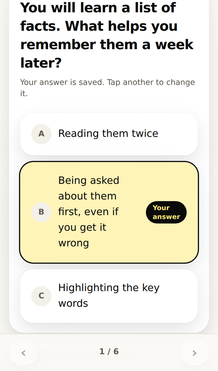 A phone answering the question